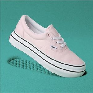 Vans platform sneaker light pink comfy Cush NEVER BEEN WORN women 7.5 men 6.0